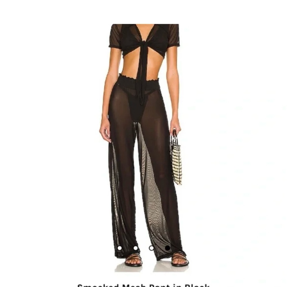 Black Sheer Mesh Pants